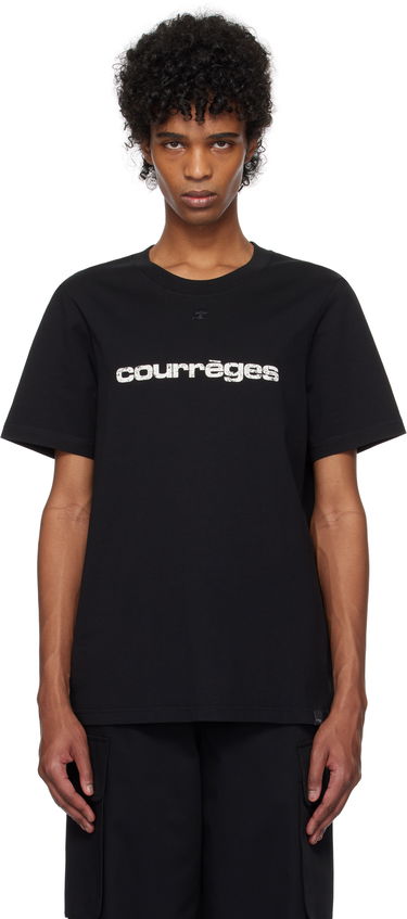 T-shirt Courrèges Courrèges AC Logo T-Shirt Sort | 125JTS008JS0112, 0