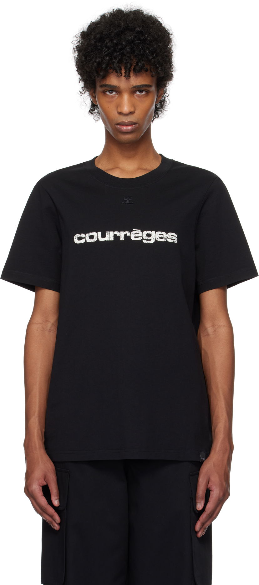T-shirt Courrèges Courrèges AC Logo T-Shirt Sort | 125JTS008JS0112