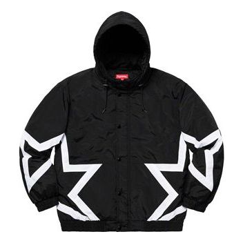 Parka Supreme Stars Puffy Jacket Sort | SUP-SS19-339, 0