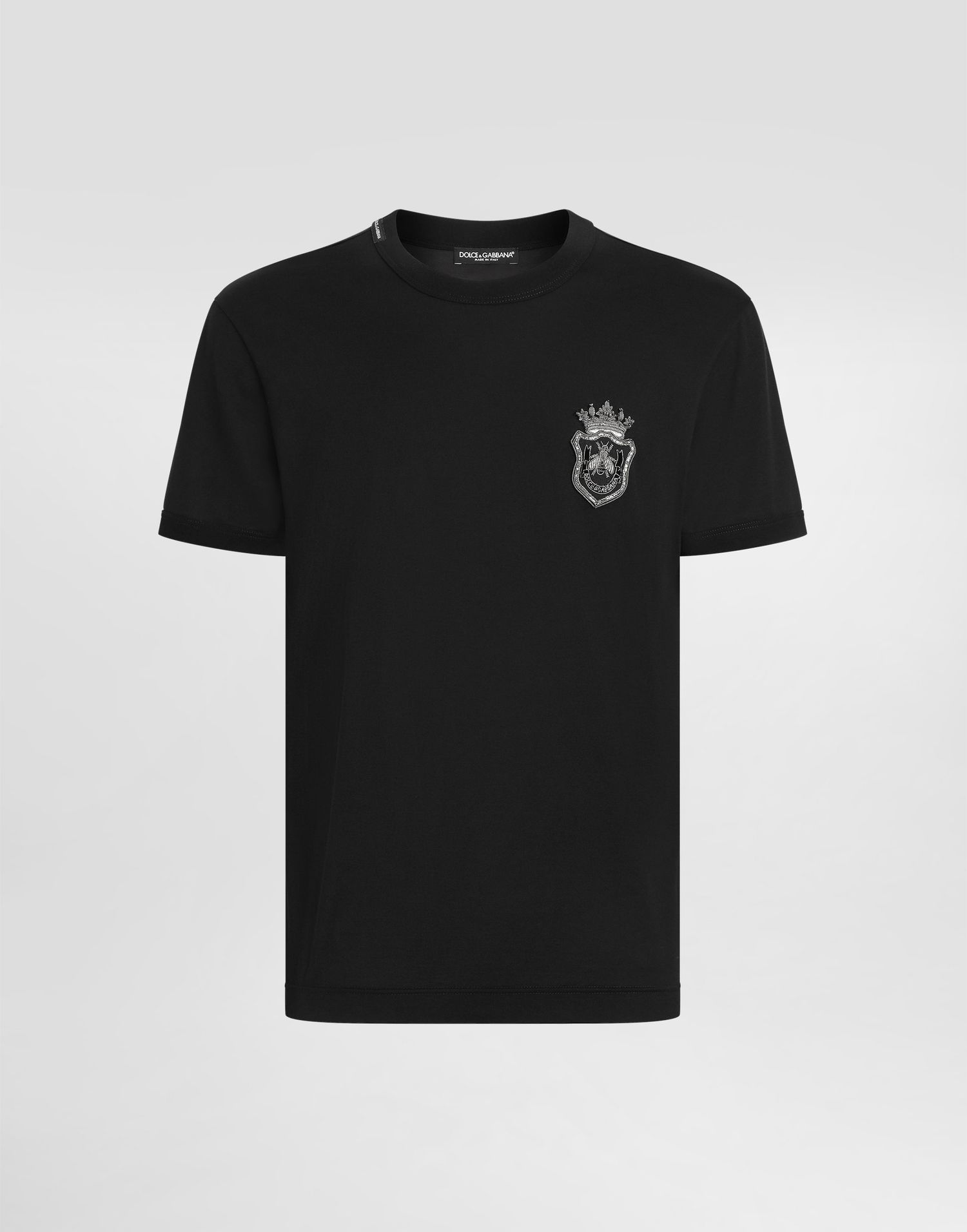 T-shirt Dolce & Gabbana Cotton T-Shirt With Patch Sort | G8PV1ZG7O4CN0000, 0