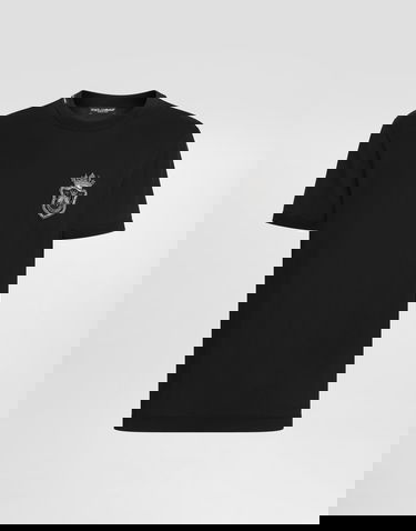 T-shirt Dolce & Gabbana Cotton T-Shirt With Patch Sort | G8PV1ZG7O4CN0000, 0