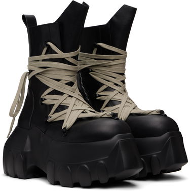 Sneakers og sko Rick Owens Rick Owens Hollywood Megalace Mega Tractor Boots Sort | RR01E5867 LCHW1, 3