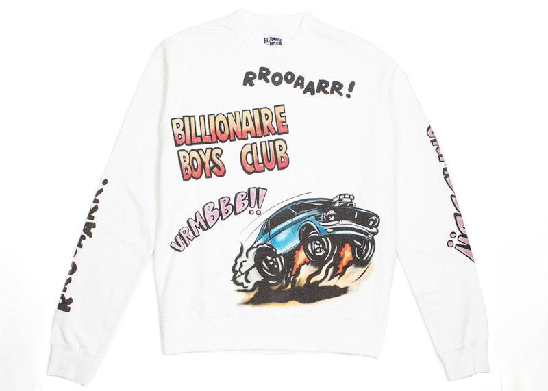 Sweatshirt BILLIONAIRE BOYS CLUB Billionaire Boys Club BB Roarr Crewneck Sweatshirt Hvid | 8911313WHT