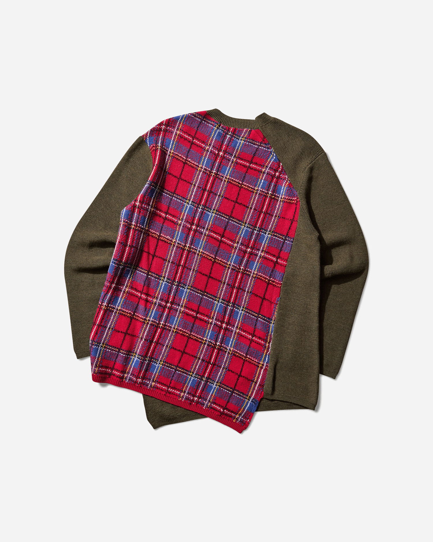 Sweater Comme des Garçons Asymmetric Paneled Sweater Grøn | PP-N006-W25 1, 0