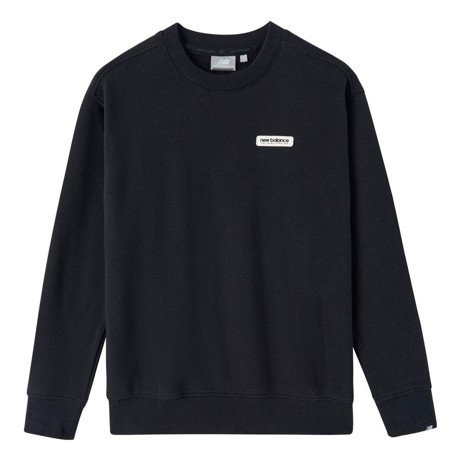 Sweatshirt New Balance Logo Print Sweatshirt Sort | NC734062-BK, 0