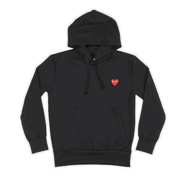Sweatshirt Comme des Garçons Play Hoodie Sort | AZ T174 051 1, 0