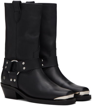 Tøj Anine Bing ANINE BING Ryder Leather Harness Boots Sort | A-14-1136-000, 3