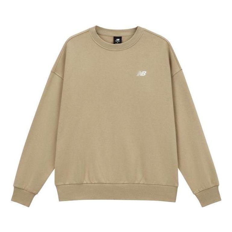 Sweatshirt New Balance Casual Pullover Sweatshirt Beige | AMT33344-INC, 0