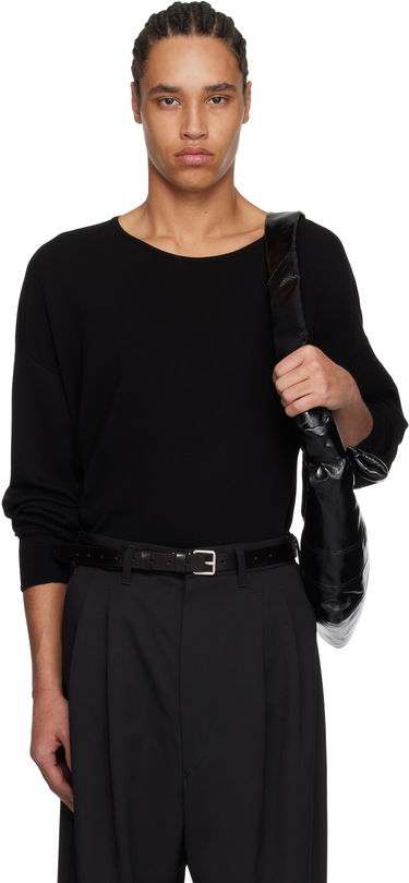 Sweater LEMAIRE Lemaire Fine Cotton Long Sleeve Sweater Sort | TO1373 LK1041, 0