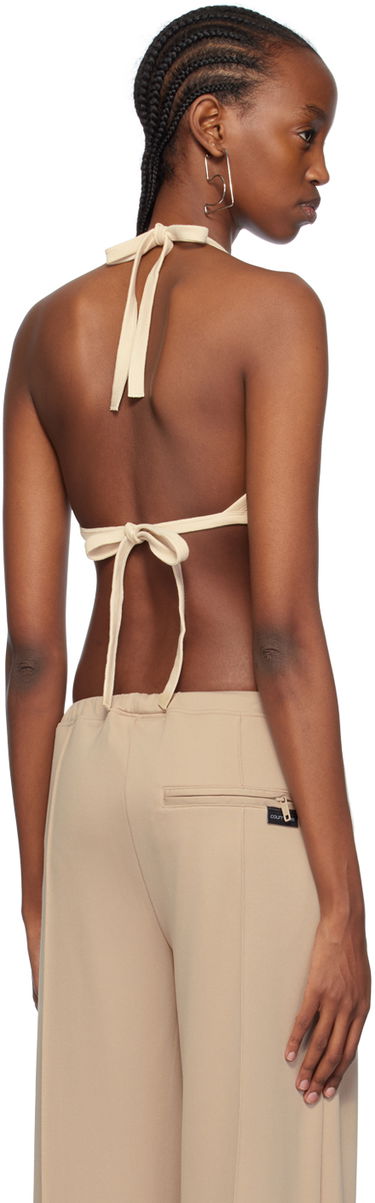Joggingbukser Courrèges Contrast Trim Halter Bra Beige | 124JBR034JS0070, 2