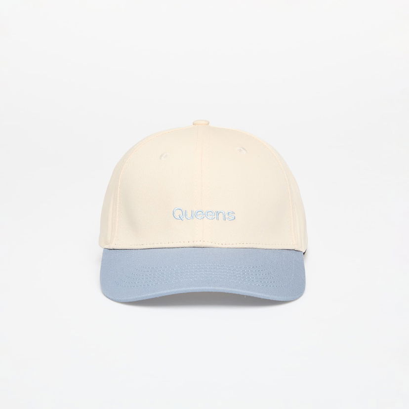 Kasket Queens Cap Essential Two Color Cap Natural/ Baby Blue Universal Beige | QNS_051