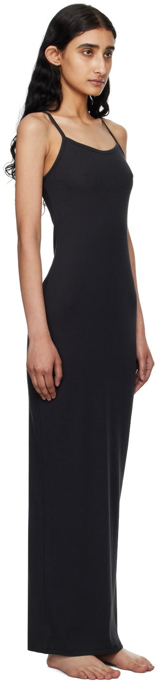 Kjole SKIMS SKIMS Cotton Rib Long Cami Maxi Dress Sort | DR-MAX-5521W, 1