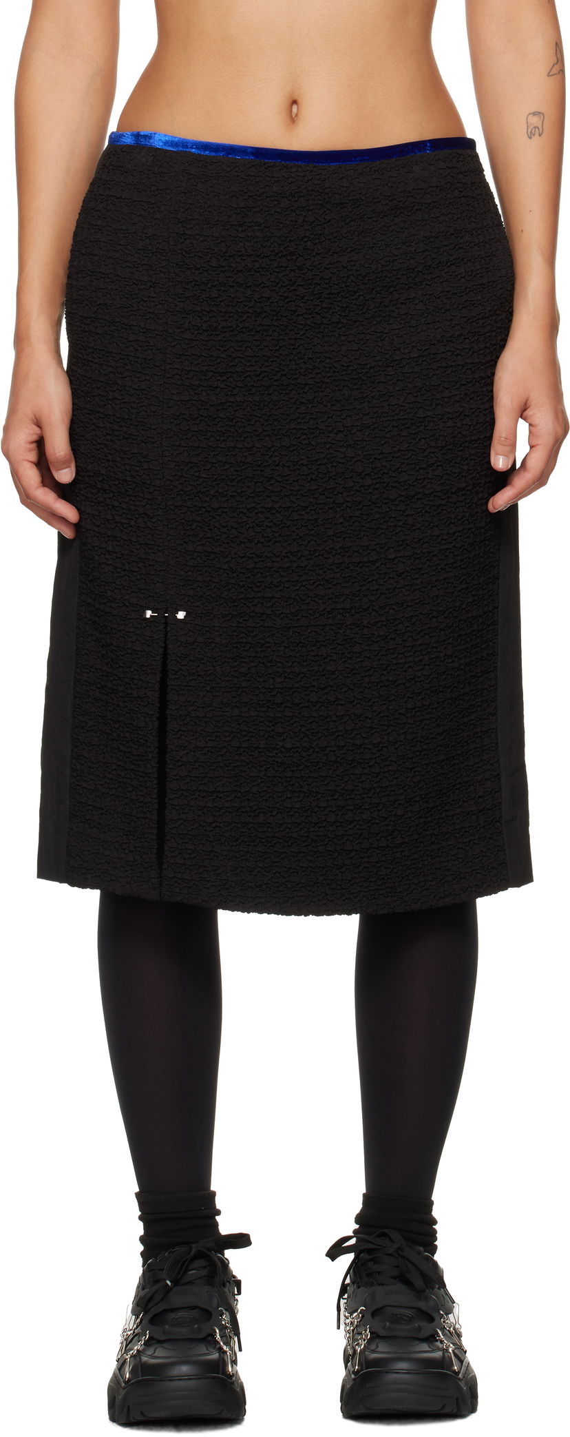 Nederdel ADER ERROR Ruga Product. 64 Black Midi Skirt Sort | BN01FWSK0203BK