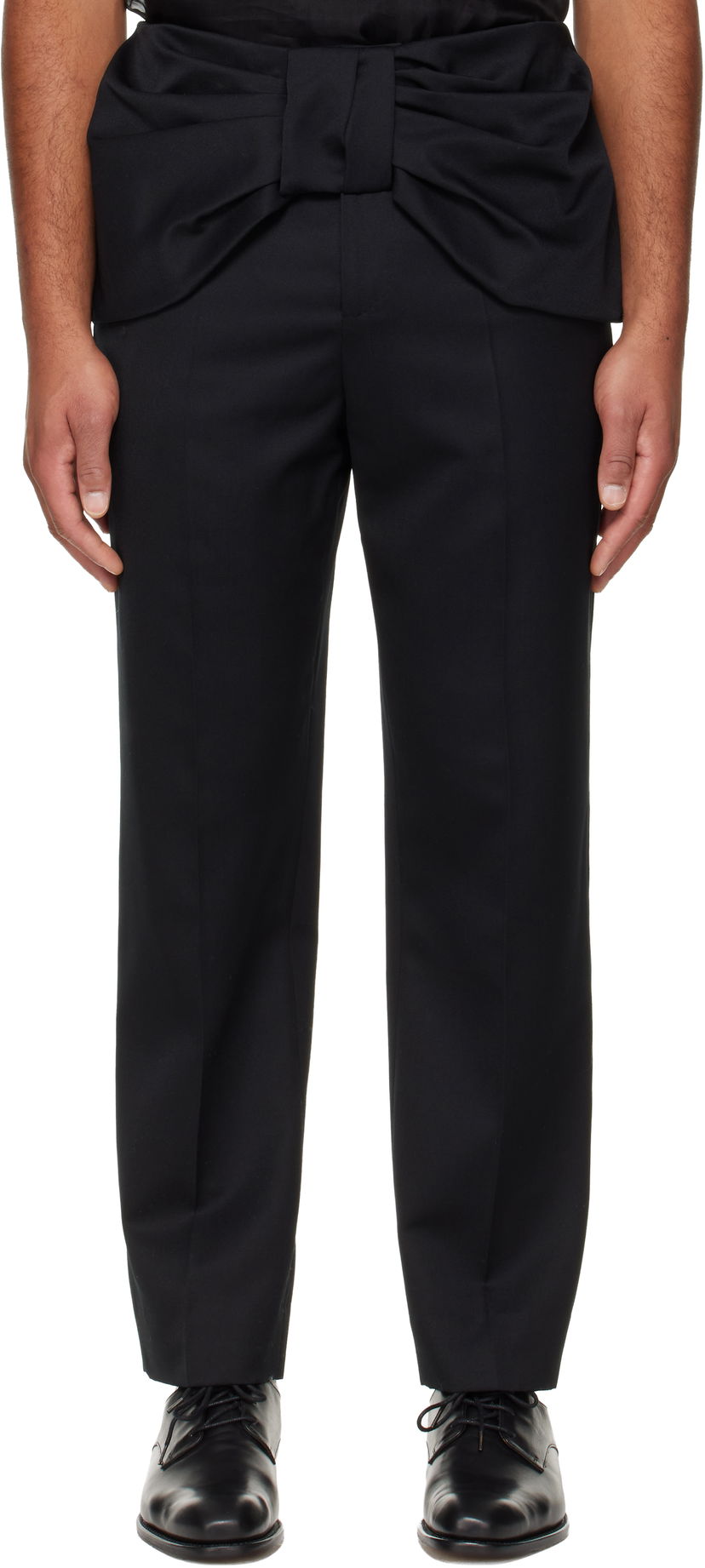 Bukser Simone Rocha Simone Rocha Bow Waist Straight Leg Trousers Sort | 4170 1217