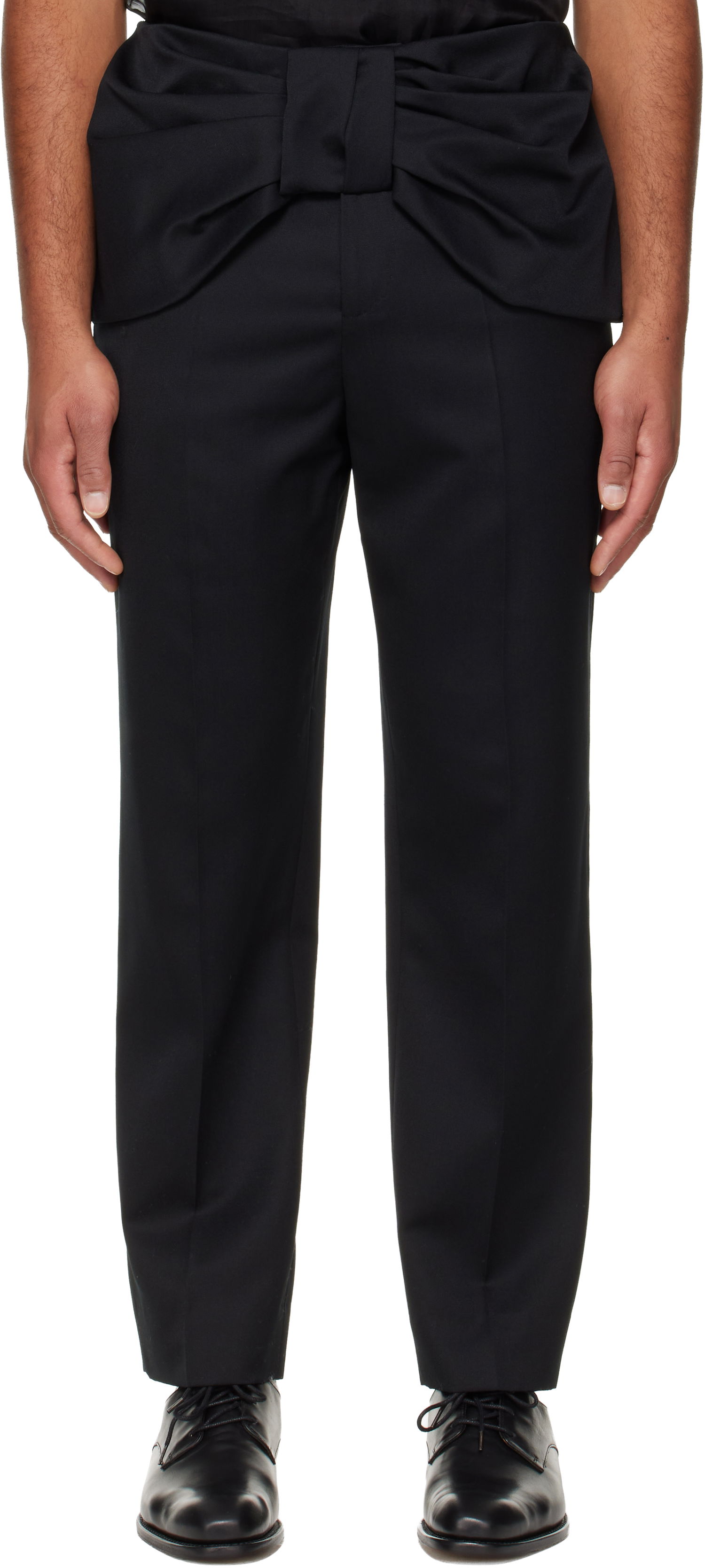 Bukser Simone Rocha Simone Rocha Bow Waist Straight Leg Trousers Sort | 4170 1217, 0