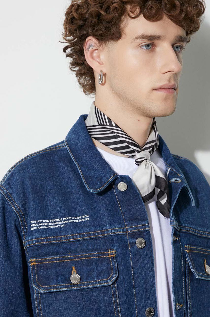 Jakke PANGAIA Pangaia Himalayan Nettle & Organic Cotton Denim Jacket Blå | 10000336