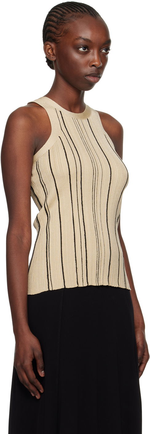 Tanktop TOTEME TOTEME Braid Rib Tank Top Beige | 242-WRT2292-YA0044, 1