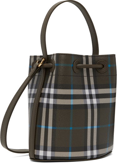 Håndtaske Burberry Burberry Mini Check Bucket Bag Grøn | 8108303, 2