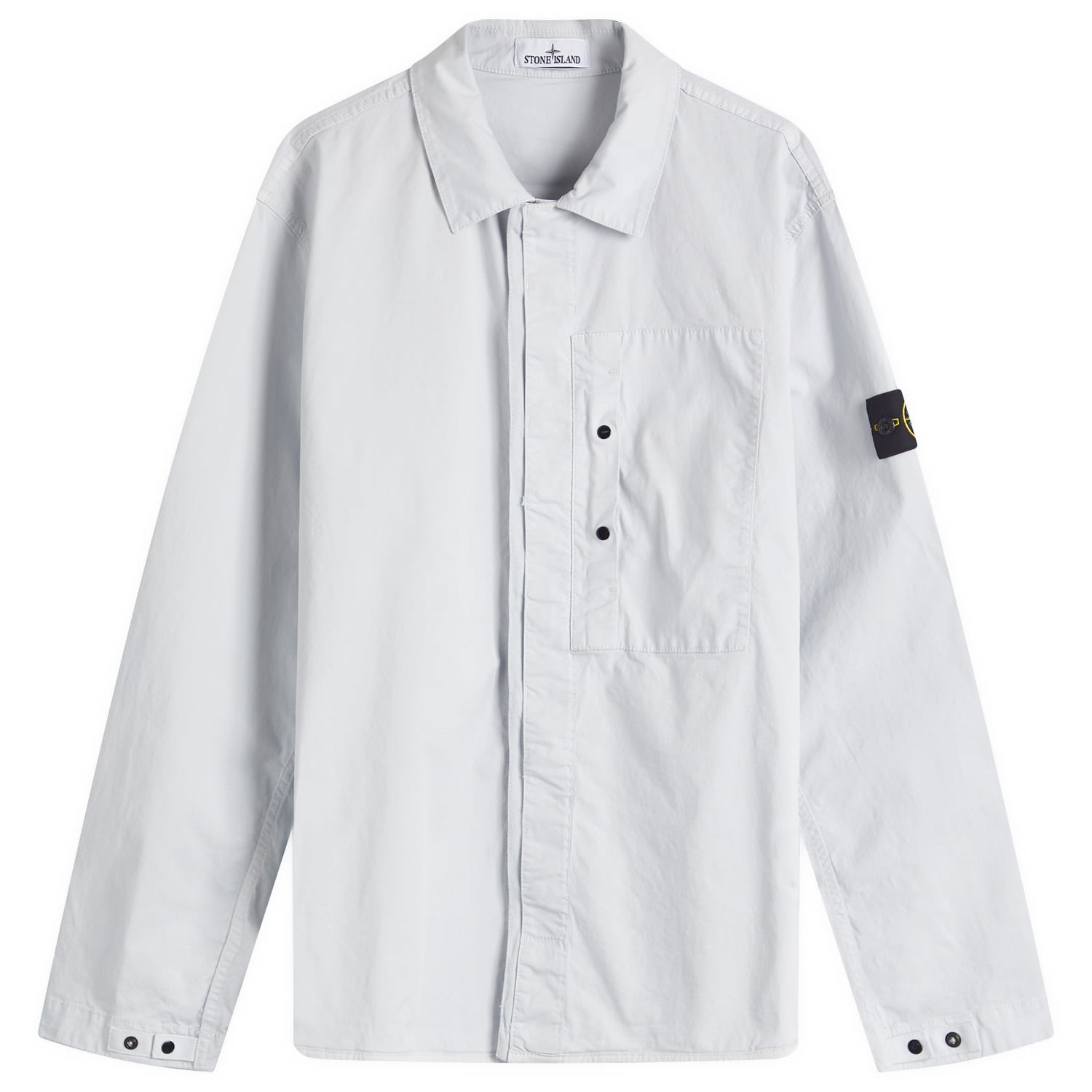 Skjorte Stone Island Stone Island Supima Cotton Twill Stretch-TC Button Shirt Jacket Grå | K1S151200033-V0041, 1