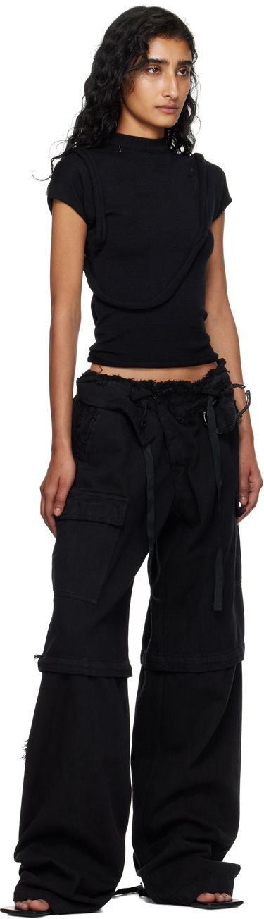 Cargo bukser Ottolinger Ottolinger Baggy Cargo Pants Sort | 109-200306-02, 3