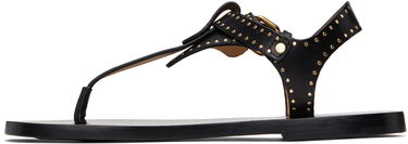 Tilbehør ISABEL MARANT Isabel Marant Joony Studded Leather Thong Sandals Sort | SD0217FA-C1B05S, 2