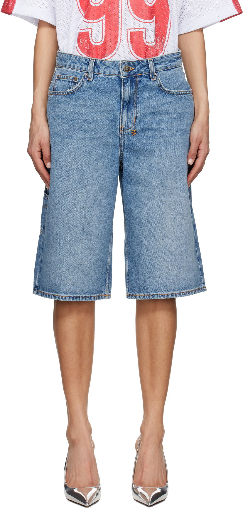 Shorts Ksubi Ksubi Low Rider Swept Denim Shorts Blå | WSP25WA007