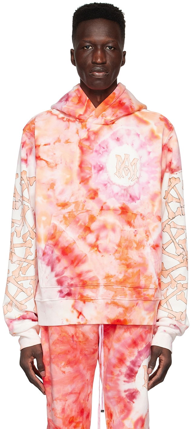 Sweatshirt AMIRI AMIRI Tie-Dye Hoodie Lyserød | SS22MJL014-
