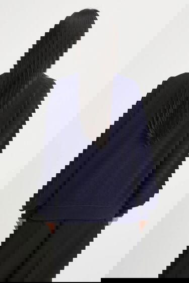 Sweater Lacoste V-Neck Button-Up Relaxed Fit Wool Blend Cardigan Mørkeblå | AF4143, 2