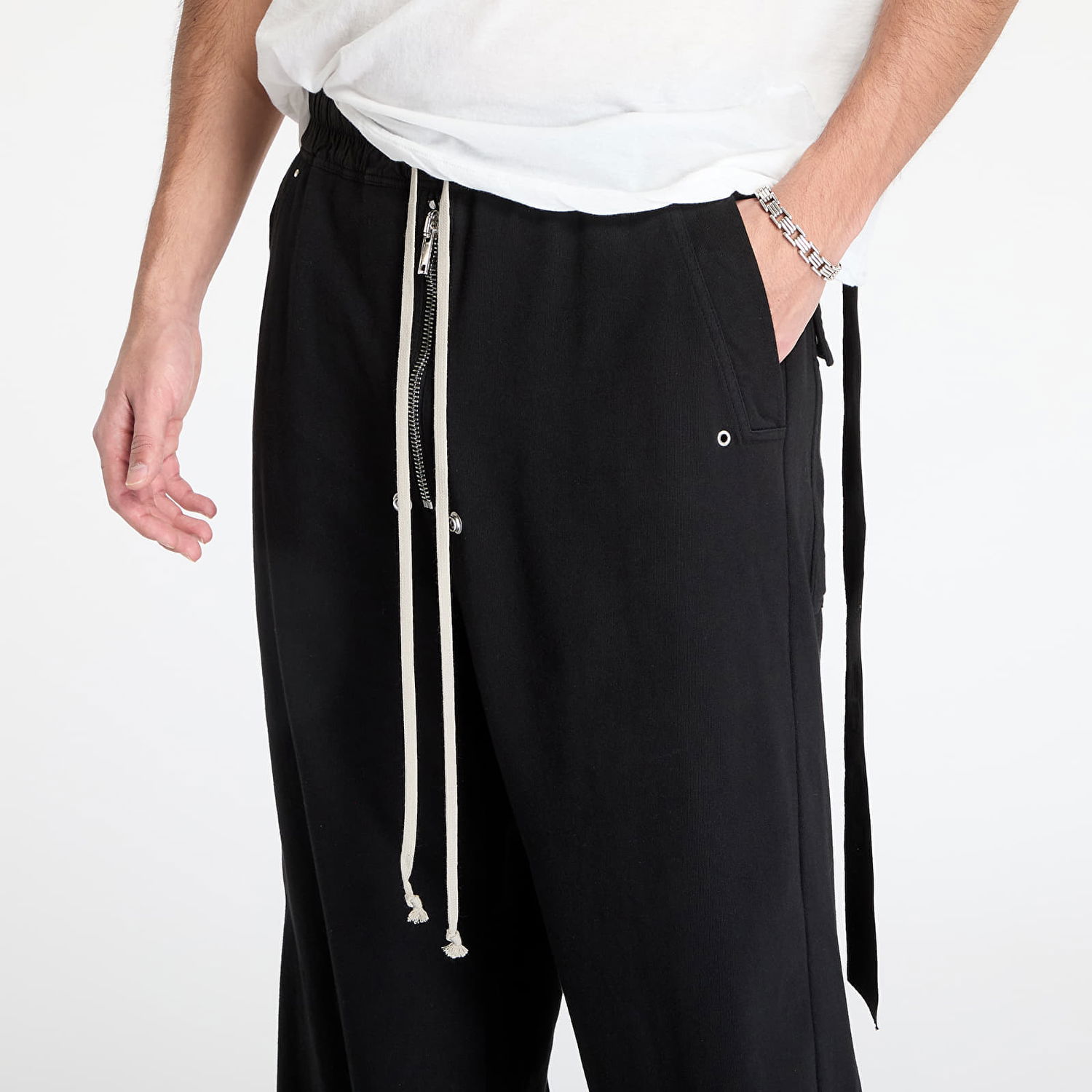 Joggingbukser Rick Owens Rick Owens DRKSHDW Geth Belas Wide-Leg Pants Sort | DU01E3378 RIG 09, 1
