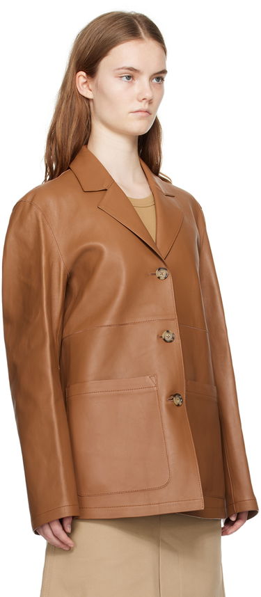 Jakke TOTEME TOTEME Clean Leather Jacket Brun | 242-WRZ1765-LE0056, 1