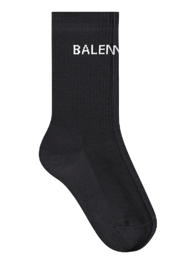 Sokker Balenciaga Logo Socks Sort | 530580472B4107