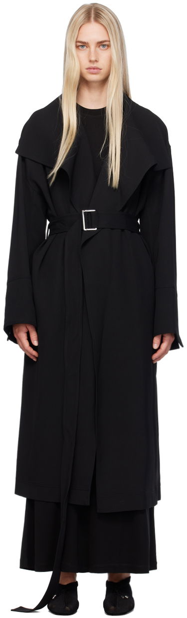 Frakker TOTEME TOTEME Signature Shawl Collar Long Coat Sort | 243-WRO3318-FB0187, 0