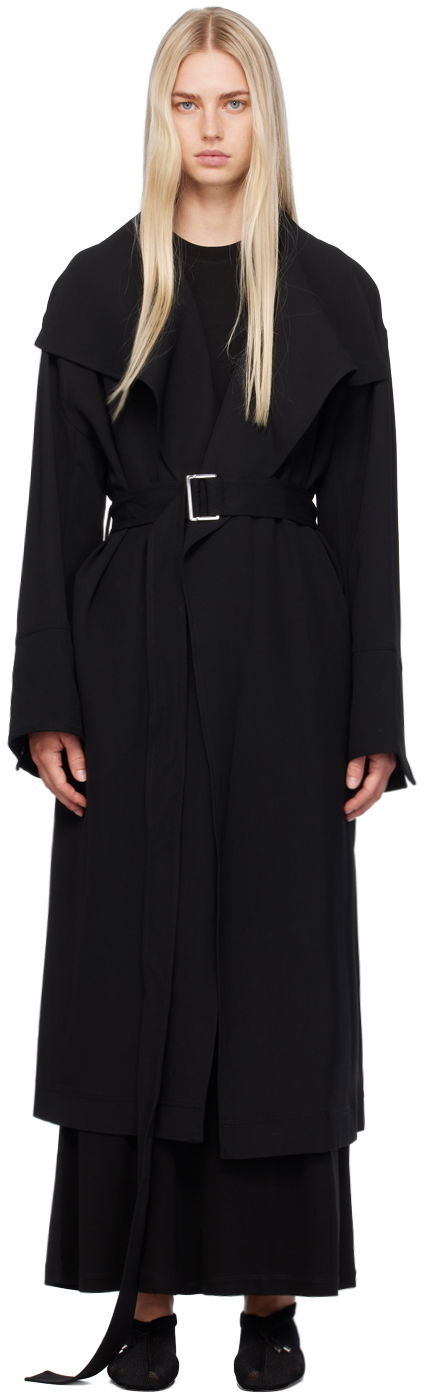 Frakker TOTEME TOTEME Signature Shawl Collar Long Coat Sort | 243-WRO3318-FB0187