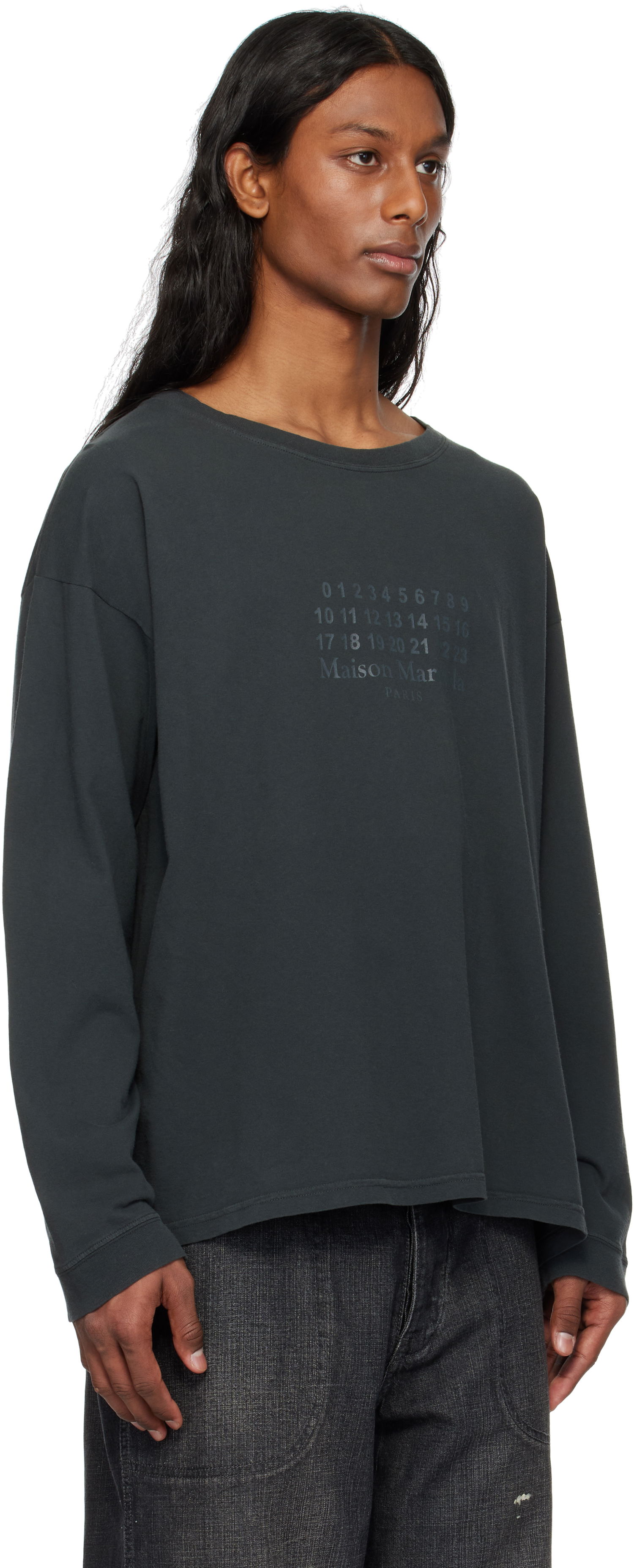 Sweater Maison Margiela Maison Margiela Printed Logo T-Shirt Sort | S50GC0715 S24575, 1