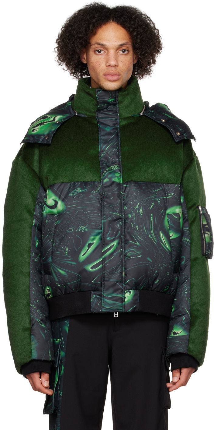Puffer jakke Feng Chen Wang Feng Chen Wang Lacquerware Down Jacket Grøn | FUF14JK06