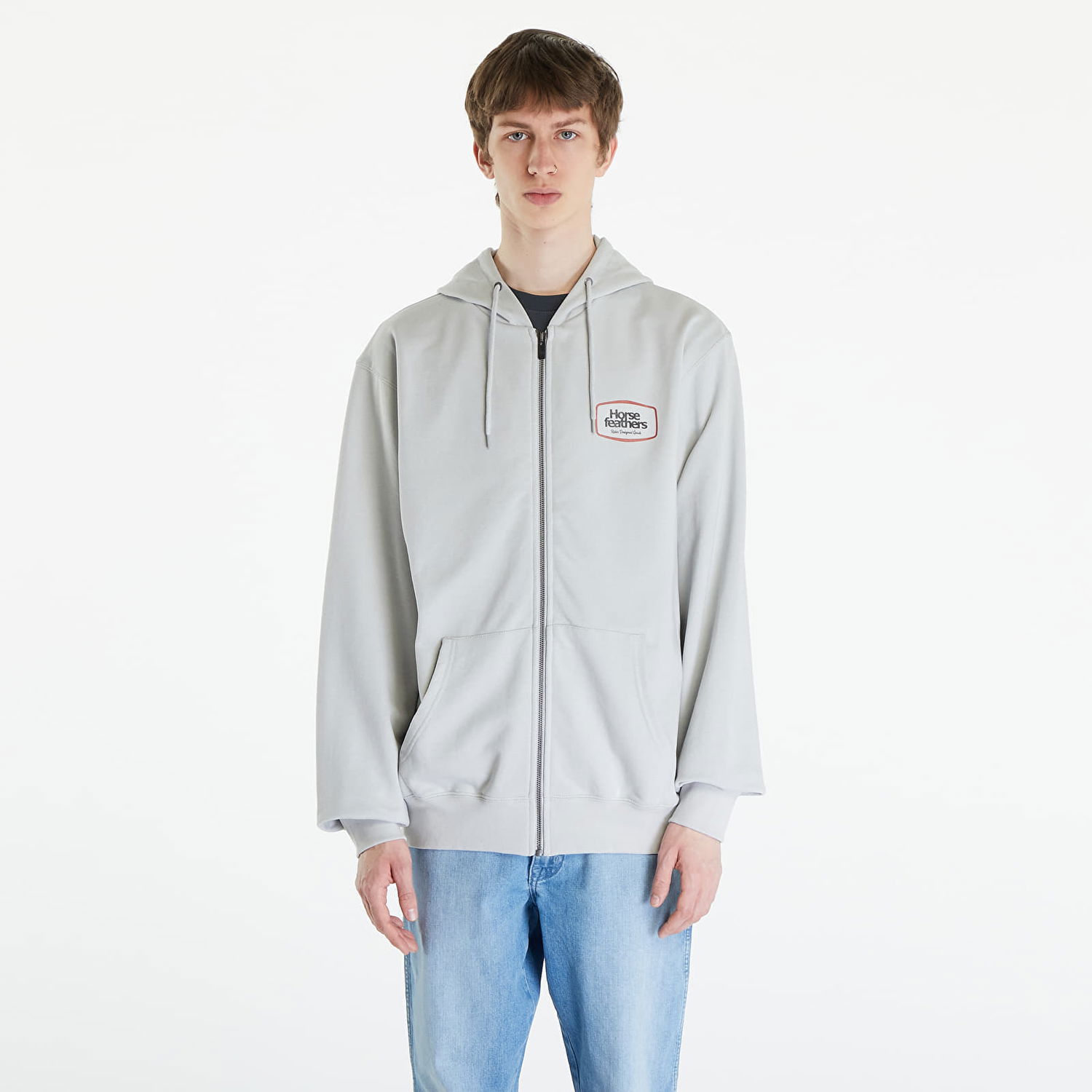 Sweatshirt Horsefeathers Bronco Sweatshirt Cement Grå | SM1335B, 0
