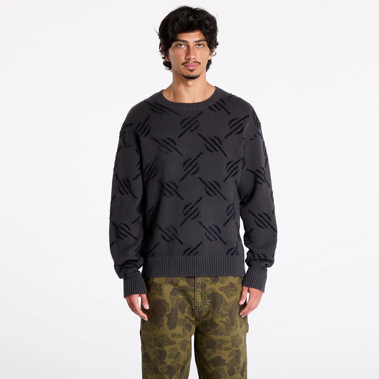 Sweater DAILY PAPER Tevin Monogram Knit Sweater Grå | 2421104, 0