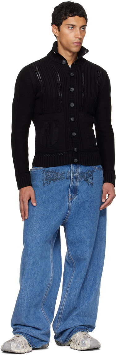 Sweater VETEMENTS VETEMENTS Cargo Cardigan Sort | UH76KN350B, 3
