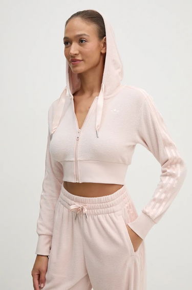 Sweatshirt adidas Originals Galore Short Fulzip Cropped Hoodie Lyserød | JN3005, 0