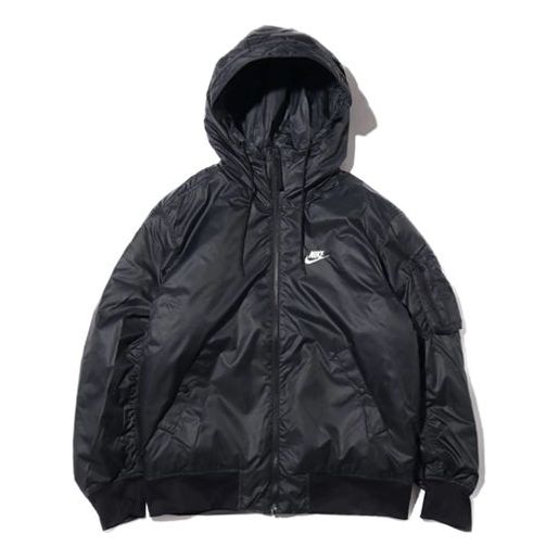 Bomberjakke Nike Sportswear Windrunner Hooded Jacket Sort | CJ4378-010