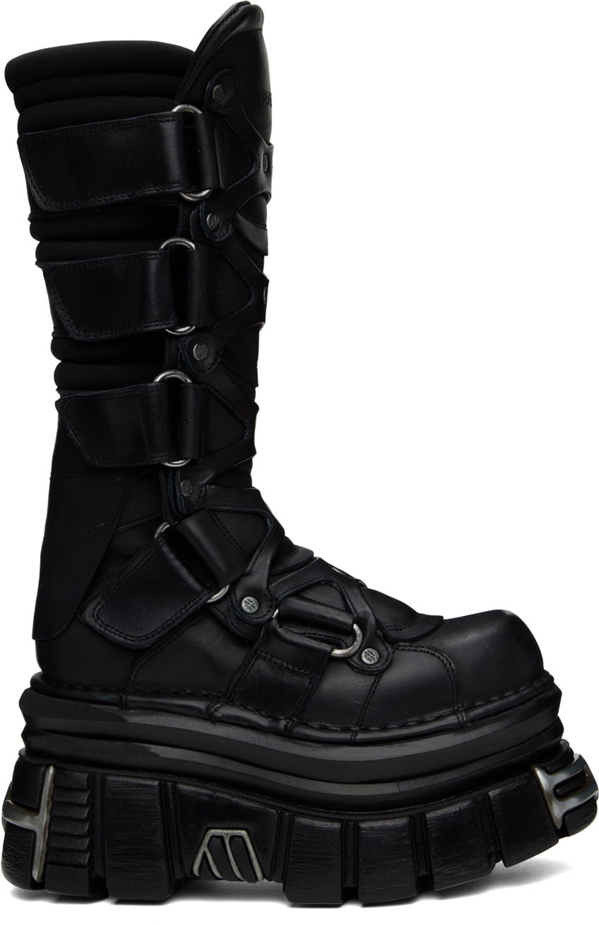 Tøj VETEMENTS Vetements New Rock Edition Tower Boots Sort | UE64BO230B, 0