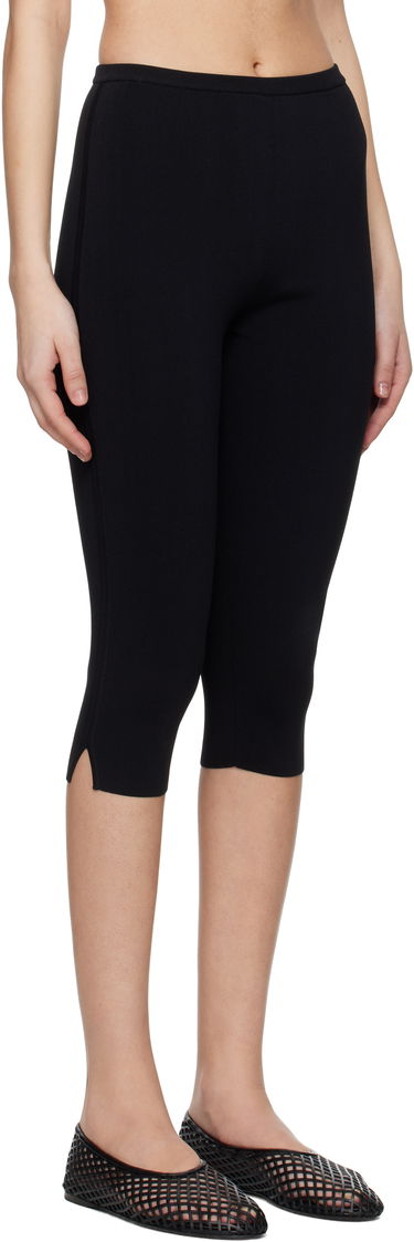 Leggings TOTEME TOTEME Compact Knit Capri Trousers Sort | 252-WRB0276-YA0187, 1