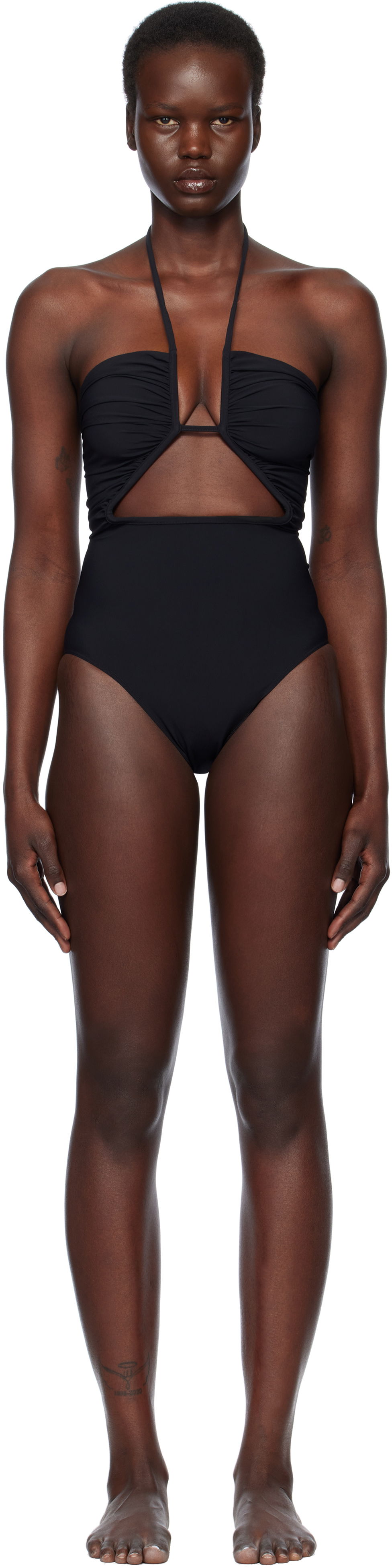 Badetøj Rick Owens Rick Owens Hollywood Prong Bather One-Piece Swimsuit Sort | RP01E7087 NS, 0
