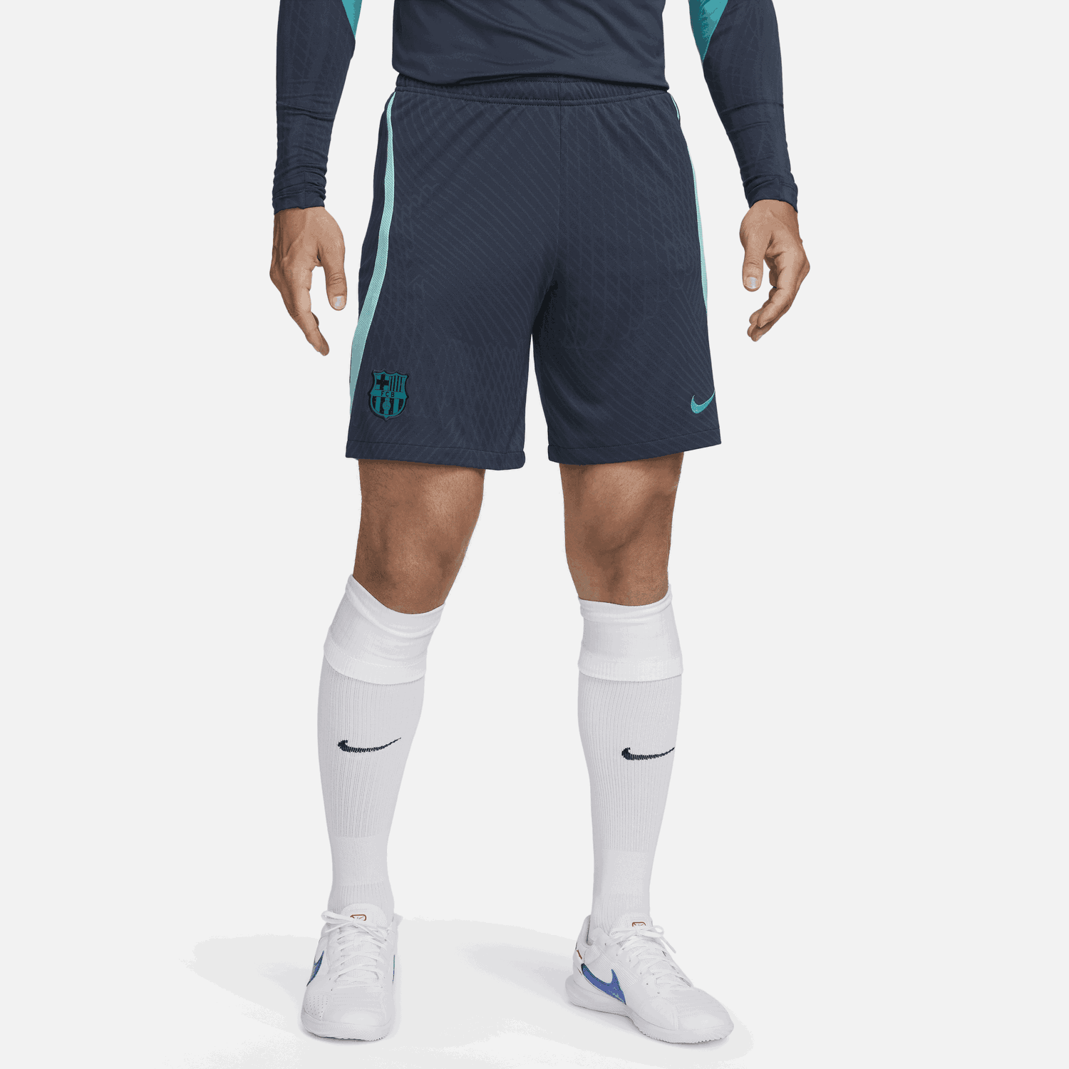 Shorts Nike Dri-FIT F.C. Barcelona Strike Third Knit Football Shorts Mørkeblå | FD4132-437, 0