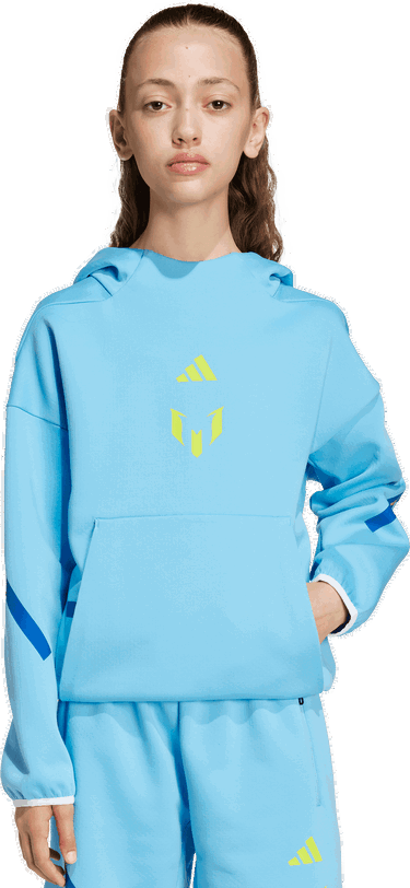 Sweatshirt adidas Performance MESSI ZNE Hoodie Blå | KB2136, 4