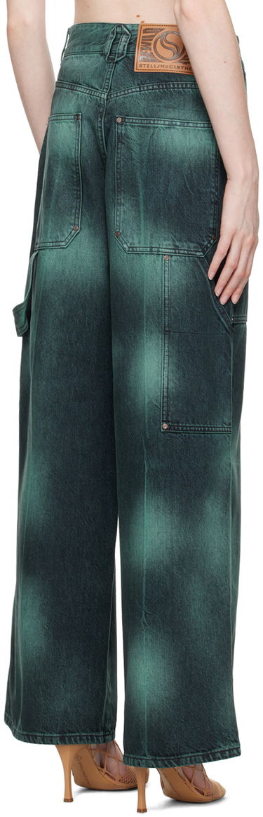 Jeans Stella McCartney Tie-Dye Wide-Leg Jeans Grøn | 6D01503SPH40, 2