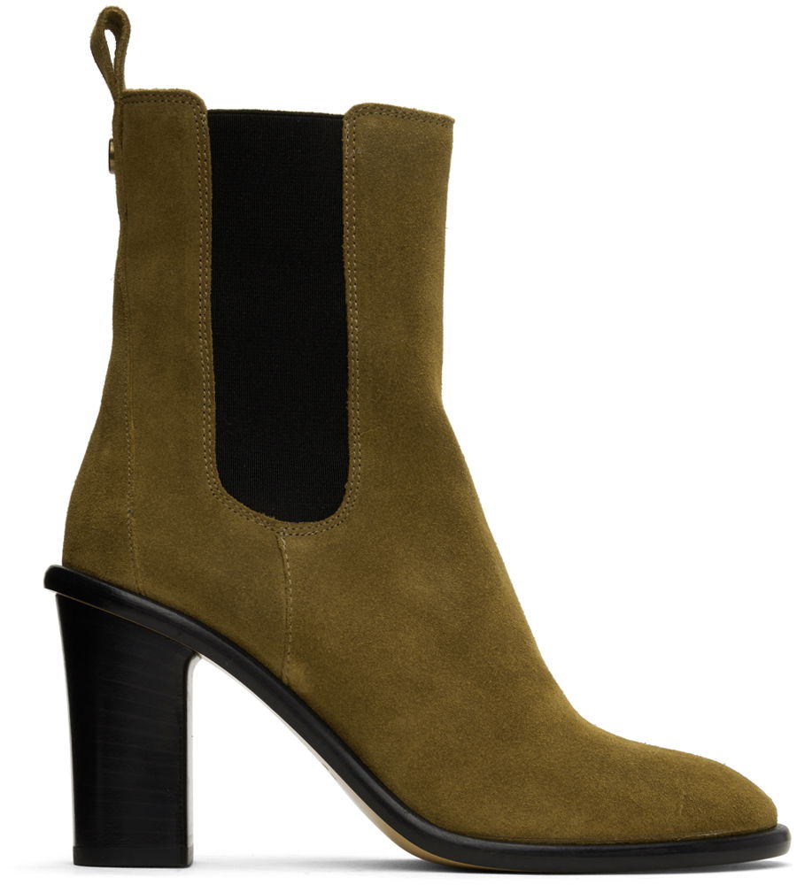 Tøj ISABEL MARANT Isabel Marant Gyllya Suede Chelsea Boots Grøn | 23ABO0044FA-A3A26S, 0