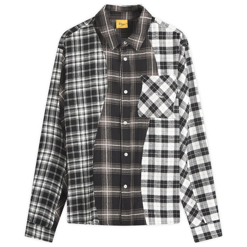 Skjorte Dime Triple Plaid Shirt Sort | DIMEHO249BLK