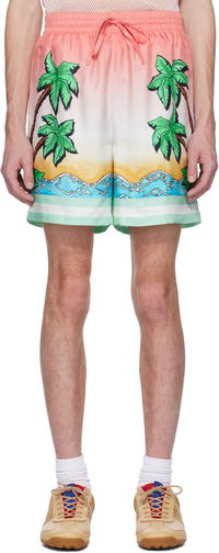 Casablanca Tennis Club Silk Shorts