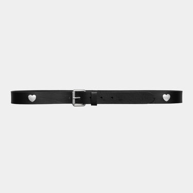 Bælter Carhartt WIP Tylor Leather Belt with Metal Heart Logo Sort | I035381_9, 1